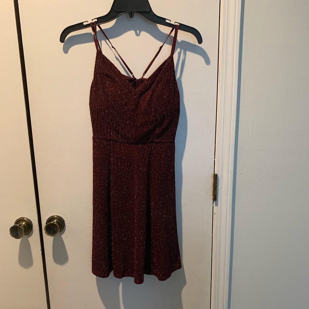Maroon Mini Dress